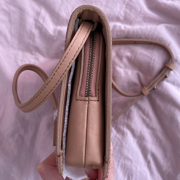 New Madewell Morgan Beige Leather Crossbody Bag - Picture 5 of 9